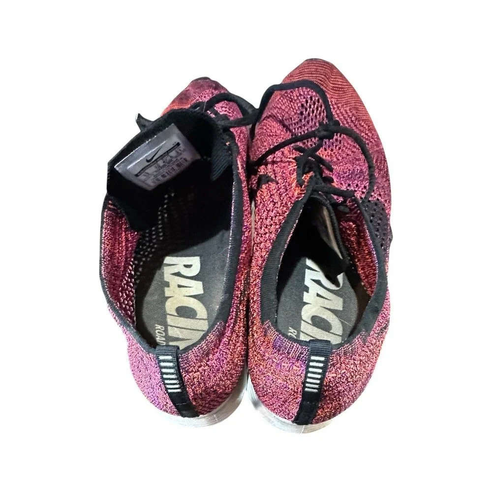 Nike Flyknit Racer Shoes Mens 13 Acai Berry Running Athletic Workout Sneakers